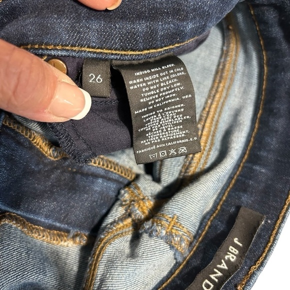 J Brand Dark Wash Distressed Skinny Jeans Sz 26 - Picture 8 of 11